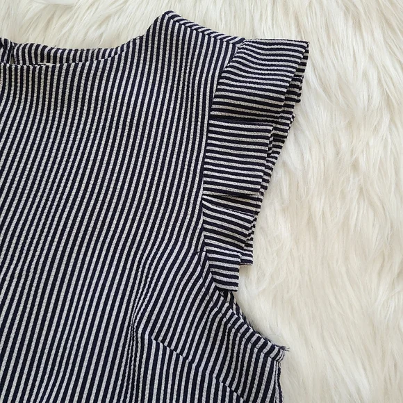 Montaeu Los Angeles Striped Blouce Blue & White - Picture 12 of 14